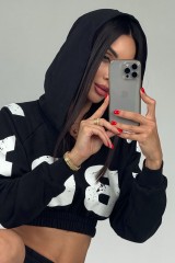 Худи Nebbia Training cropped hoodie Black 619