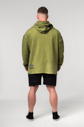 Худи Nebbia Washed-off Oversized Pullover Hoodie NO BS Green 371