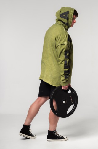 Худи Nebbia Washed-off Oversized Pullover Hoodie NO BS Green 371