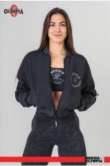 Бомбер Nebbia Washed Bomber Jacket with Contrast Lining LEGEND Black 784