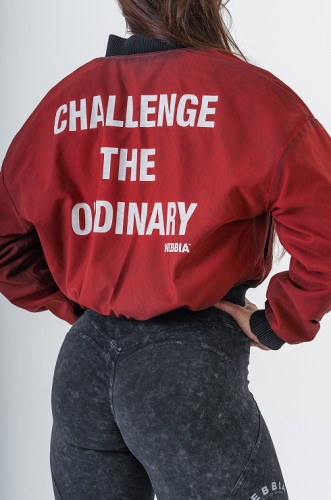 Бомбер Nebbia Washed Bomber Jacket with Contrast Lining LEGEND Black 784