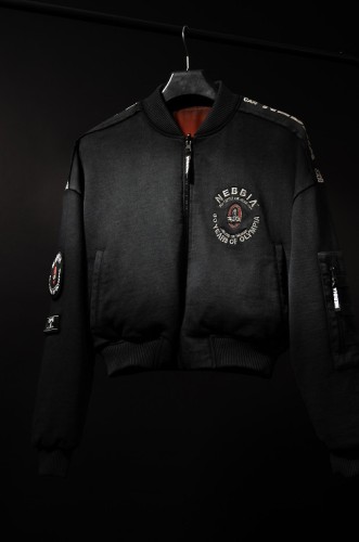 Бомбер Nebbia Washed Bomber Jacket with Contrast Lining LEGEND Black 784