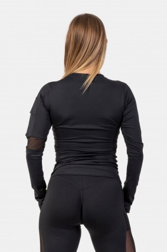 ЛОНГСЛИВ LONG SLEEVE SMART POCKET SPORTY TOP BLACK 418