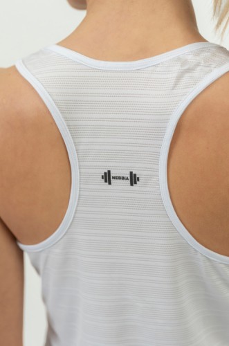 Майка FIT Activewear Tank Top “Airy” with Reflective Logo White 439