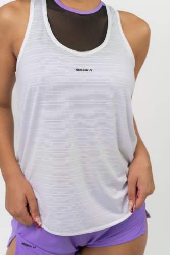Майка FIT Activewear Tank Top “Airy” with Reflective Logo White 439