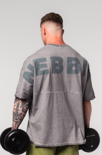 Футболка Nebbia Washed-off Oversized Heavyweight Cotton T-shirt NO SHORTCUTS Light Grey 369