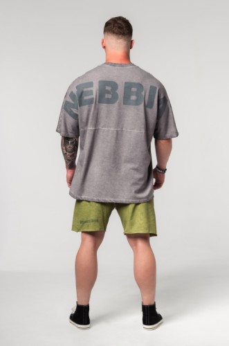Футболка Nebbia Washed-off Oversized Heavyweight Cotton T-shirt NO SHORTCUTS Light Grey 369