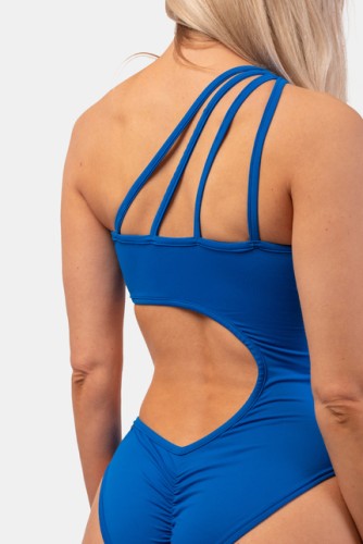 КУПАЛЬНИК ONE SHOULDER ASYMMETRICAL MONOKINI BLUE 459
