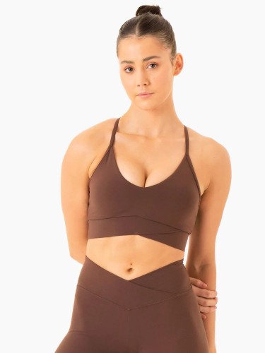 Топ Serene Cross Over Sports Bra - Chocolate