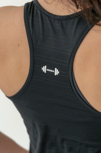 Майка FIT Activewear Tank Top “Airy” with Reflective Logo Black 439