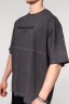 Футболка Nebbia Washed-off Oversized Heavyweight Cotton T-shirt NO SHORTCUTS Black 369