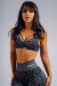 Топ Nebbia Medium Support Leopard Sports Bra PRIMAL Black Leopard 854