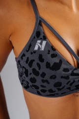 Топ Nebbia Medium Support Leopard Sports Bra PRIMAL Black Leopard 854