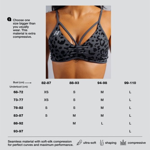 Топ Nebbia Medium Support Leopard Sports Bra PRIMAL Black Leopard 854