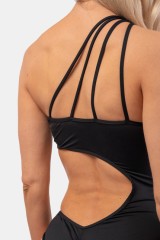 КУПАЛЬНИК ONE SHOULDER ASYMMETRICAL MONOKINI BLACK 459
