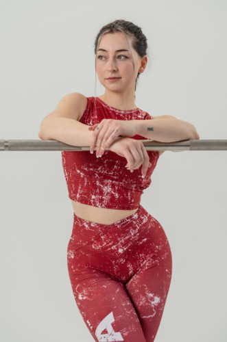 Топ Nebbia Crop tank top ROUGH GIRL Red 617