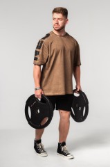 Футболка Nebbia Washed-off Oversized T-shirt LIFTING CLUB Light Brown 368