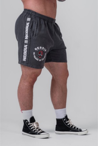 Шорты Nebbia Washed Sweat Shorts LEGEND Black 786