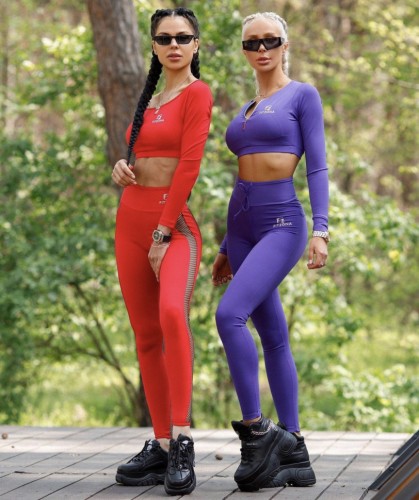 Топ Fitzona PURPLE TOP LONG SLEEVES AND ZIPPER