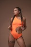 КУПАЛЬНИК ONE SHOULDER ASYMMETRICAL MONOKINI ORANGE NEON 458