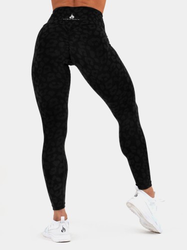 Леггинсы Ryderwear Instinct Scrunch Bum Leggings - Leopard Black