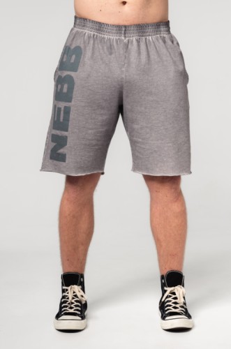 Шорти Nebbia Washed-off Gym Sweatshorts NO BS Light Grey 367