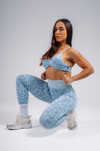 Топ Nebbia Medium Support Leopard Sports Bra PRIMAL Blue Leopard 854