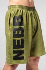 Шорты Nebbia Washed-off Gym Sweatshorts NO BS Green 367
