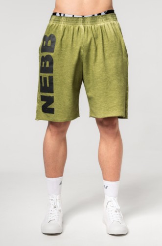 Шорти Nebbia Washed-off Gym Sweatshorts NO BS Green 367