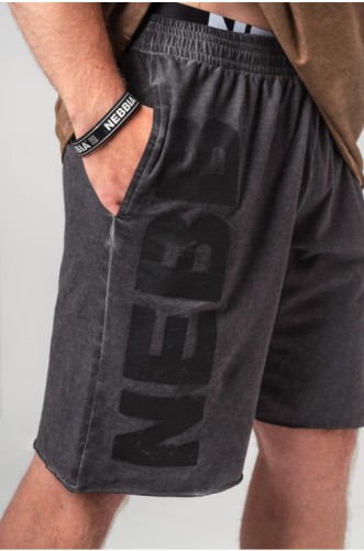 Шорти Nebbia Washed-off Gym Sweatshorts NO BS Black 367