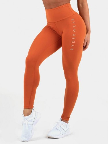 Жіночі лосини для фітнес бодібілдингу Ryderwear Instinct Scrunch Bum Rust