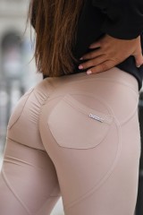 Штаны High Waist & Lifting Effect Bubble Butt pants Cream 587