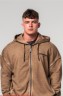 Кофта Nebbia Washed-off Zip Up Hoodie GYM BRO Light Brown 362