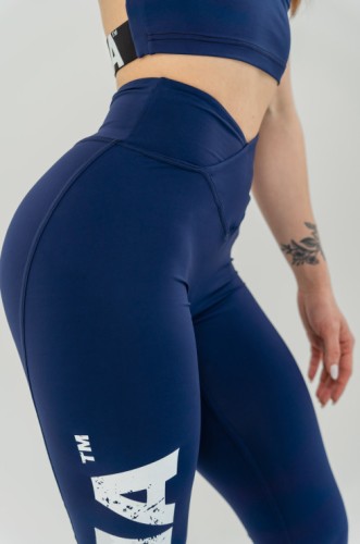 Легінси Nebbia High waisted gym leggings GLUTE CHECK Dark Blue 613