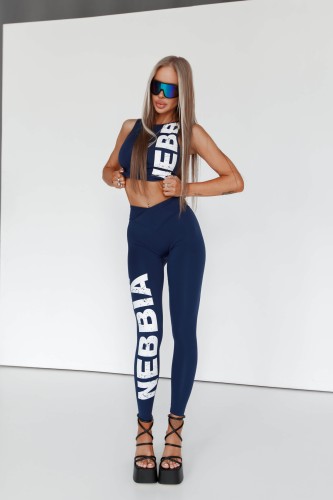 Легінси Nebbia High waisted gym leggings GLUTE CHECK Dark Blue 613