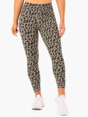 Леггинсы Ryderwear Hybrid Full Length Leggings - Khaki Leopard