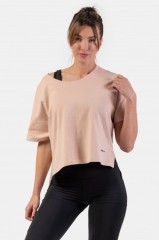 Футболка Organic Cotton Loose Fit “The Minimalist” Crop Top 417 Salmon