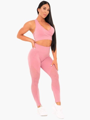 Леггинсы Ryderwear Geo Seamless High Waisted Leggings Pink