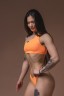 КУПАЛЬНЫЕ ТРУСИКИ HIGH CUT V-SHAPE BIKINI BOTTOM ORANGE NEON 455