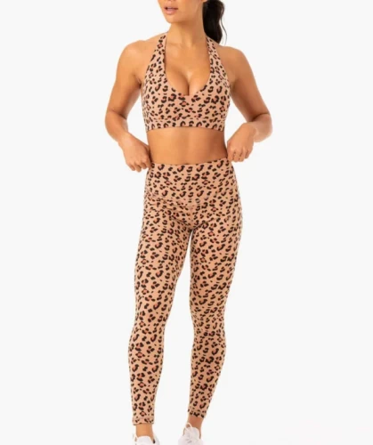 Леггинсы Ryderwear Hybrid Full Length Leggings - Tan Leopard