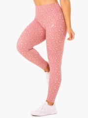 Легінси Ryderwear Hybrid Full Length Leggings - Pink Leopard