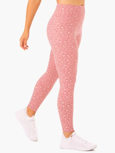 Леггинсы Ryderwear Hybrid Full Length Leggings - Pink Leopard