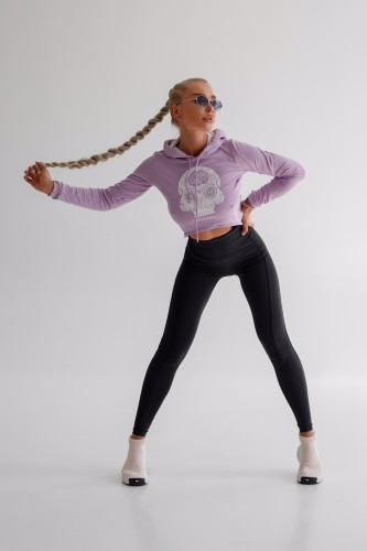 ТОП LILAC CROPPED JACKET WITH SKULL