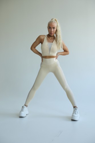 Легінси Fitzona Beige With Gold Leggings