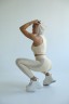 Легінси Fitzona Beige With Gold Leggings