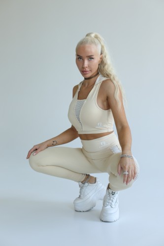 Легінси Fitzona Beige With Gold Leggings