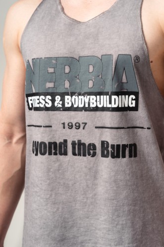 Майка Nebbia Washed-off Oversized Stringer MAX OUT Light Grey 359