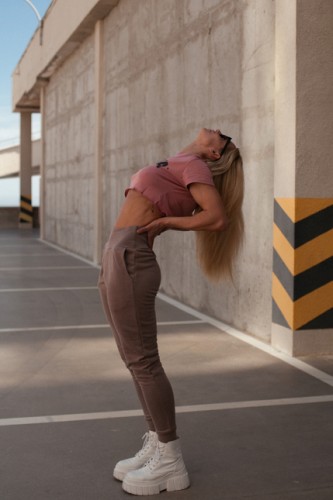 Штаны High-Waist Loose Fit Sweatpants "Feeling Good" 409 Brown