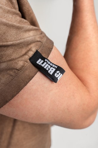 Футболка Nebbia Washed-off Cotton T-shirt MAX OUT Light Brown 357