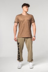 Футболка Nebbia Washed-off Cotton T-shirt MAX OUT Light Brown 357